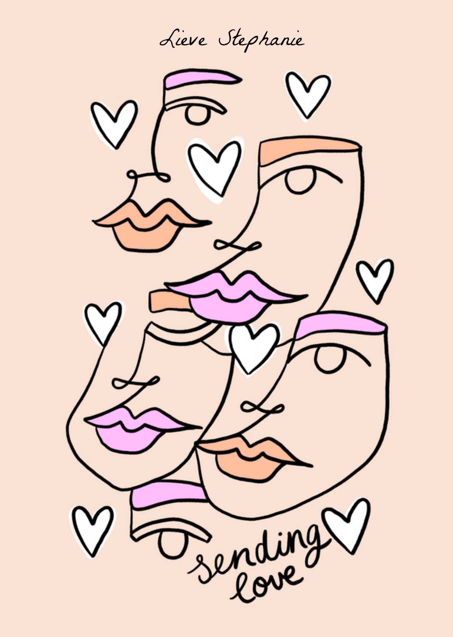 Liefde kaart Aanpasbare tekst Kaart Greetz