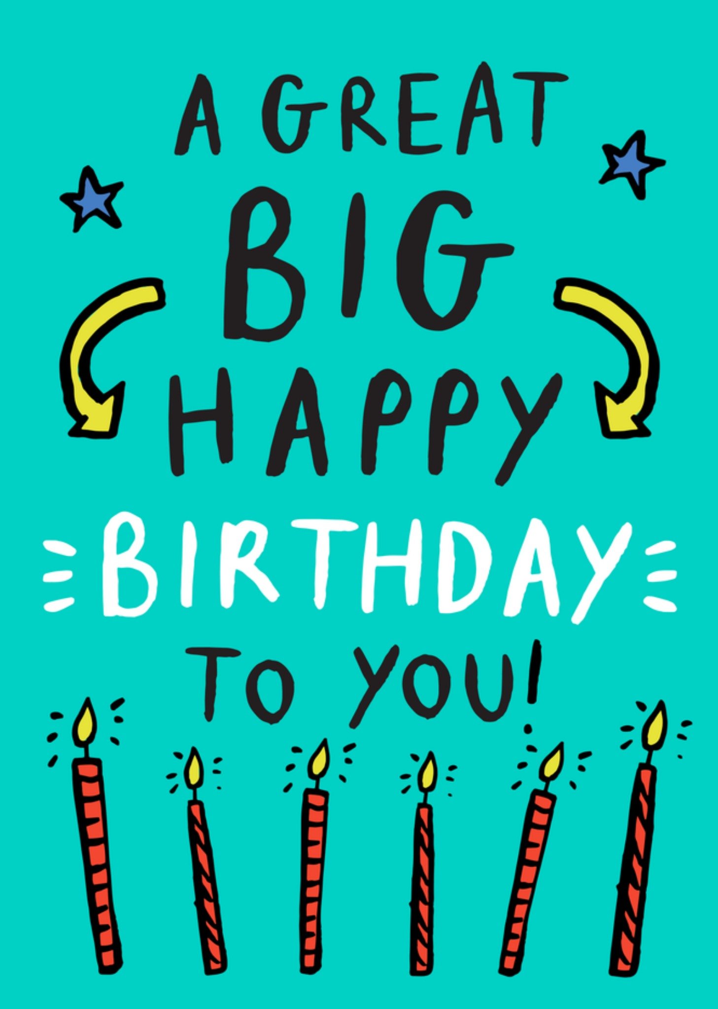 Moederdagkaart A Great Big Happy Birthday To You Typografie Kaart Greetz