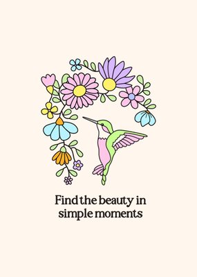 Sunshine Lane Find The Beauty In Simple Moments Geïllustreerd Kolibrie Bloemen Kaart