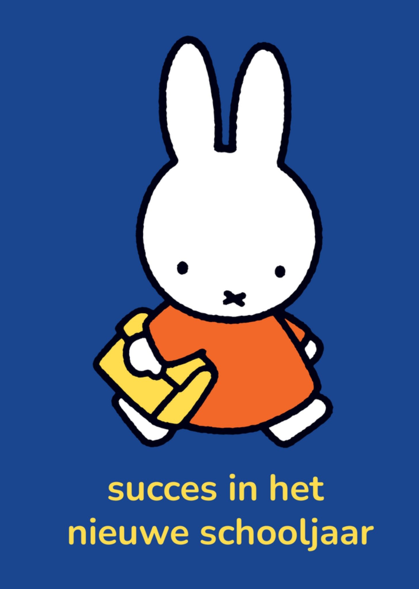 Miffy Back to school kaart Nieuwe schooljaar Kaart Nijntje