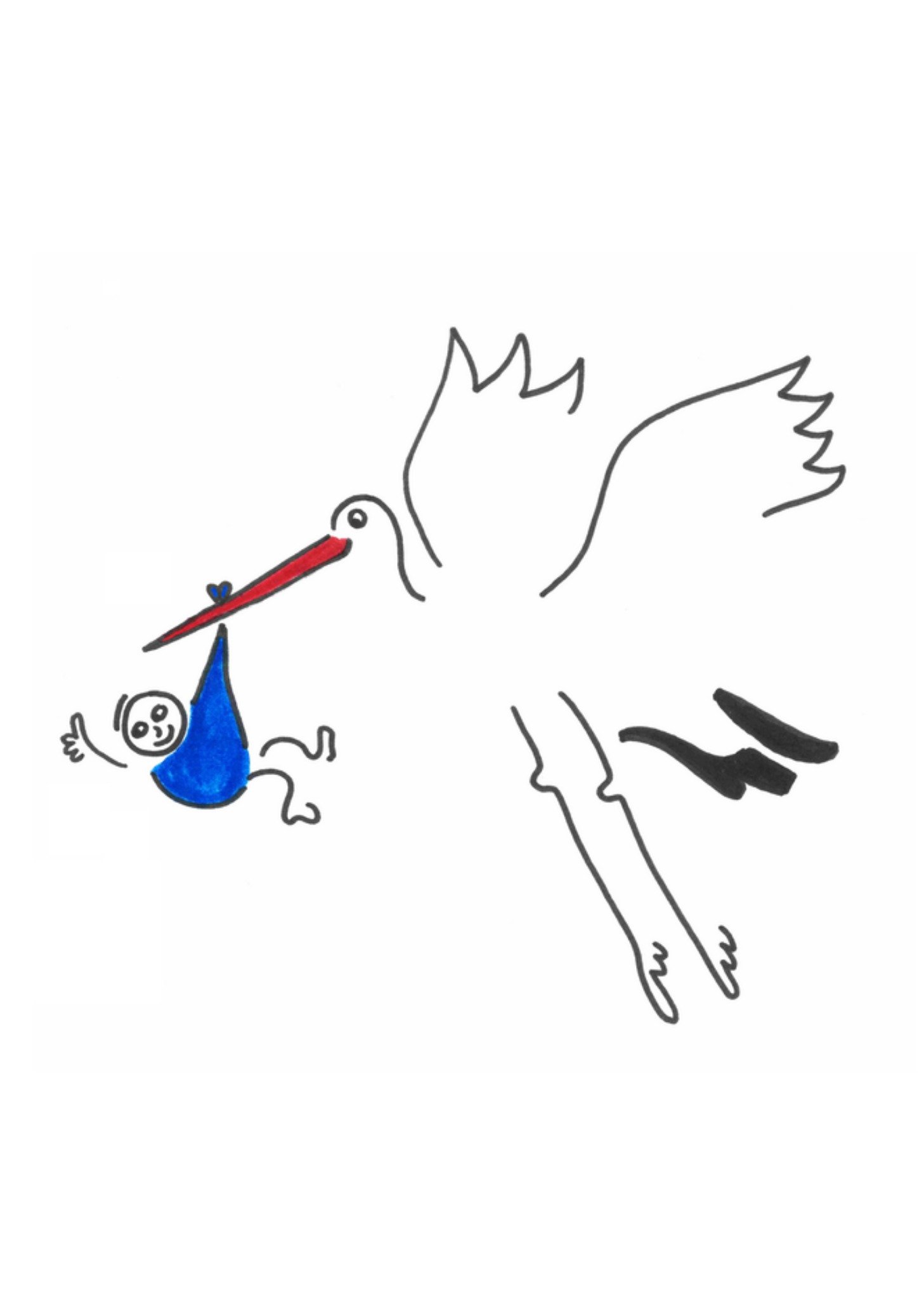 Geboortekaart Ooievaar Kaart Eva Gans