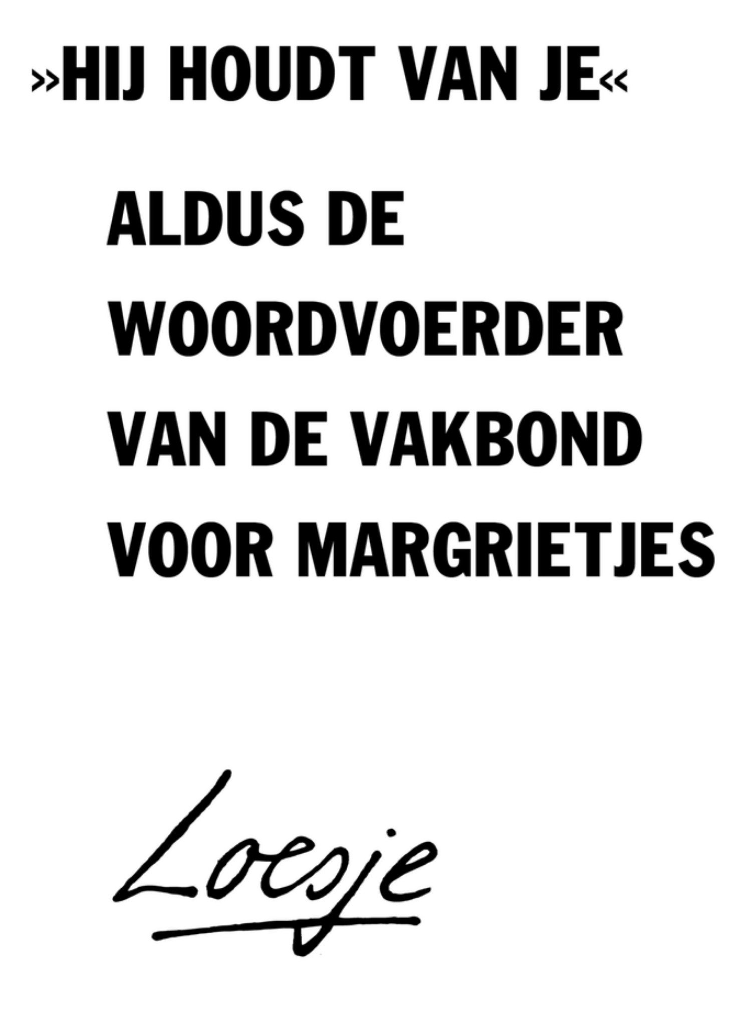 Huwelijkskaart houden van Kaart Loesje