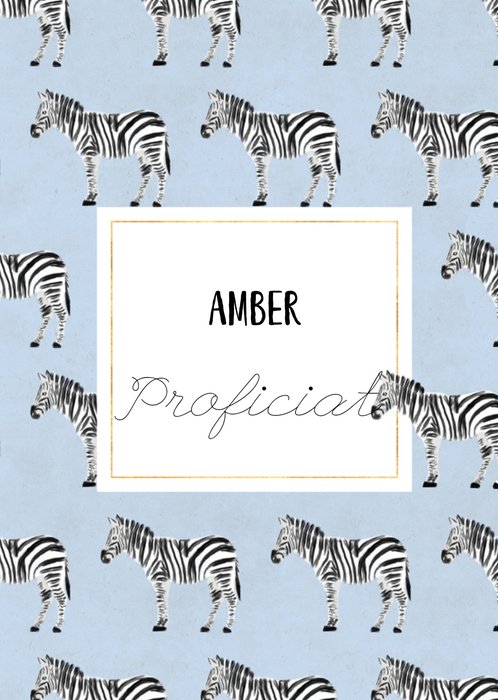 Greetz | Felicitatiekaart | zebra | met naam