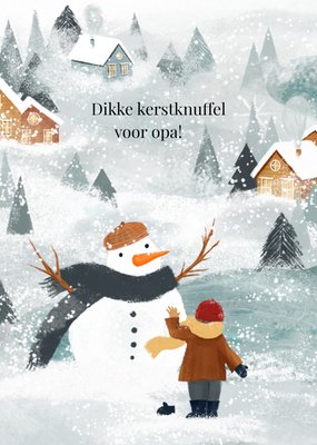 Greetz | Kerstkaart | sneeuwpop