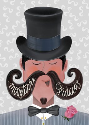 Patricia Hooning | Bedankt kaart | Moustache Gracias