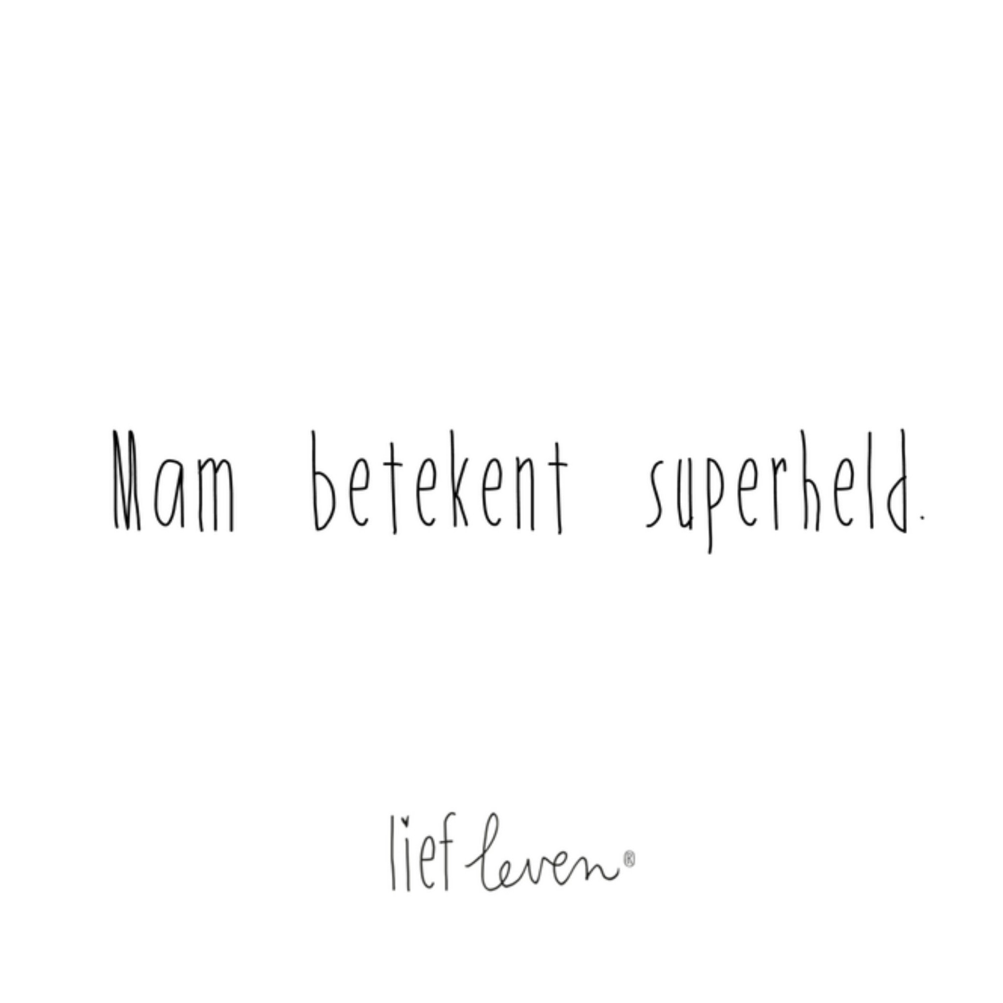 Moederdagkaart Superheld Vierkante Kaart Lief Leven