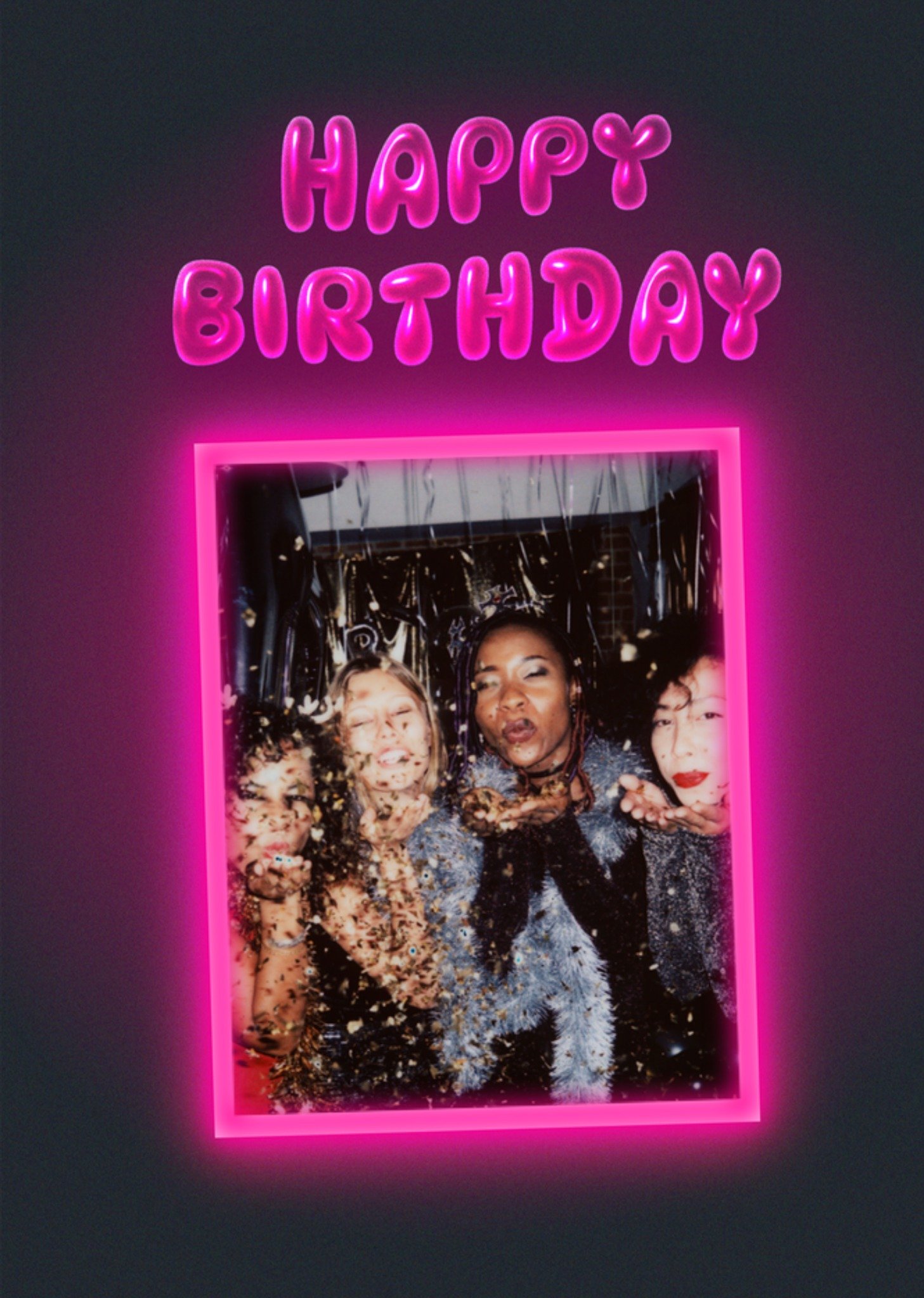 Verjaardagskaart 3D typografie Happy Birthday Kaart Greetz