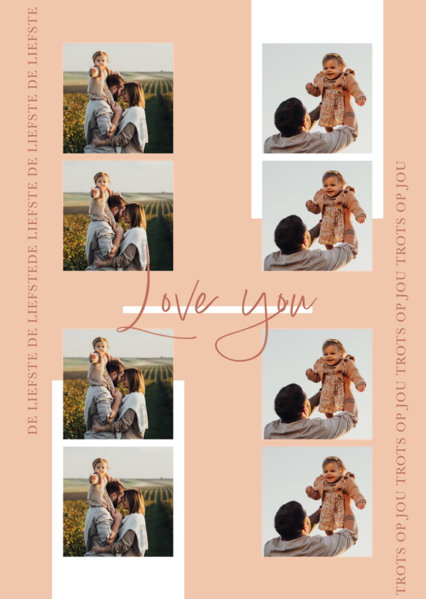 Moederdagkaart Love you De liefste Trots op jou Fotokaart Kaart Greetz