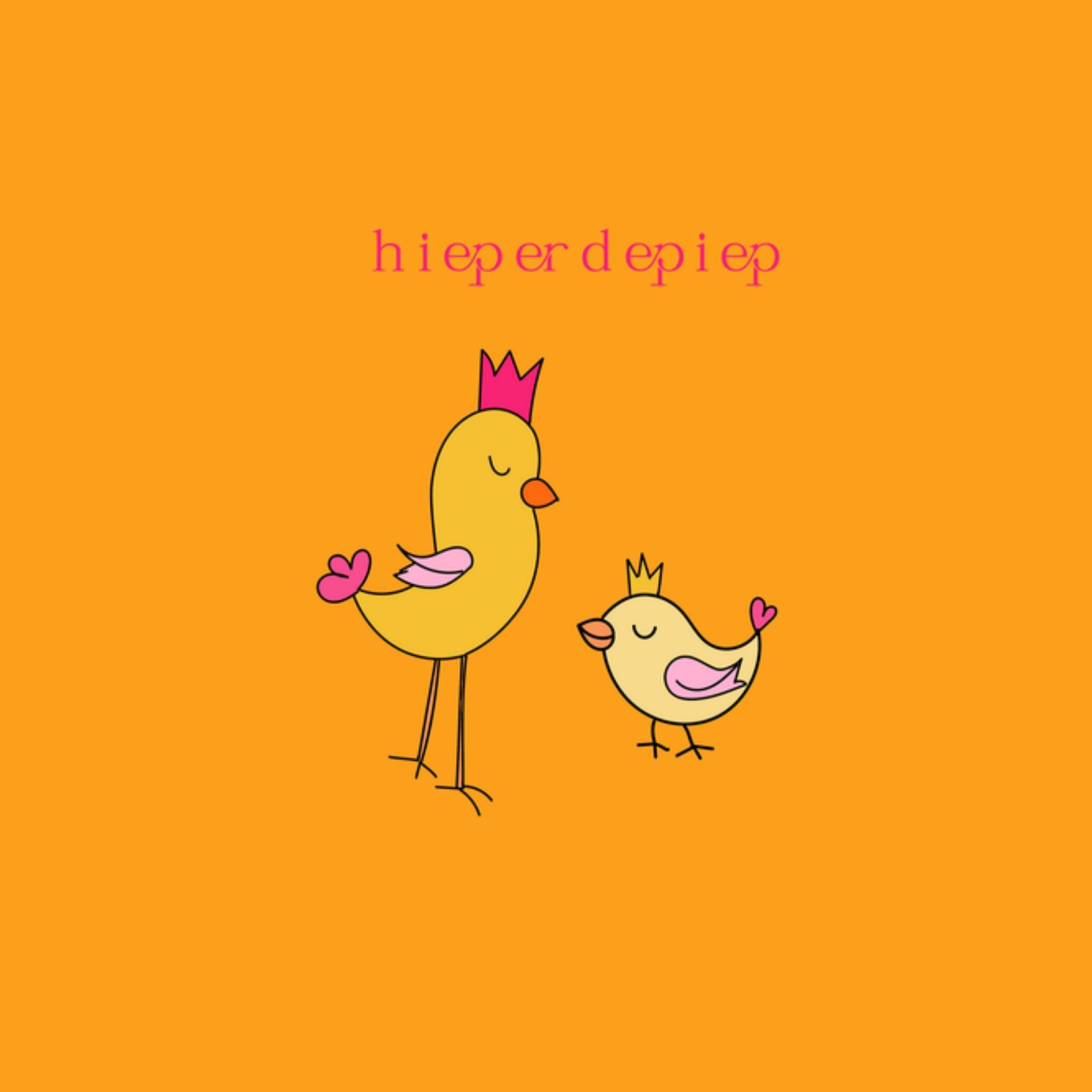 Verjaardagskaart Hieper de piep Vierkante Kaart Studio Marloes