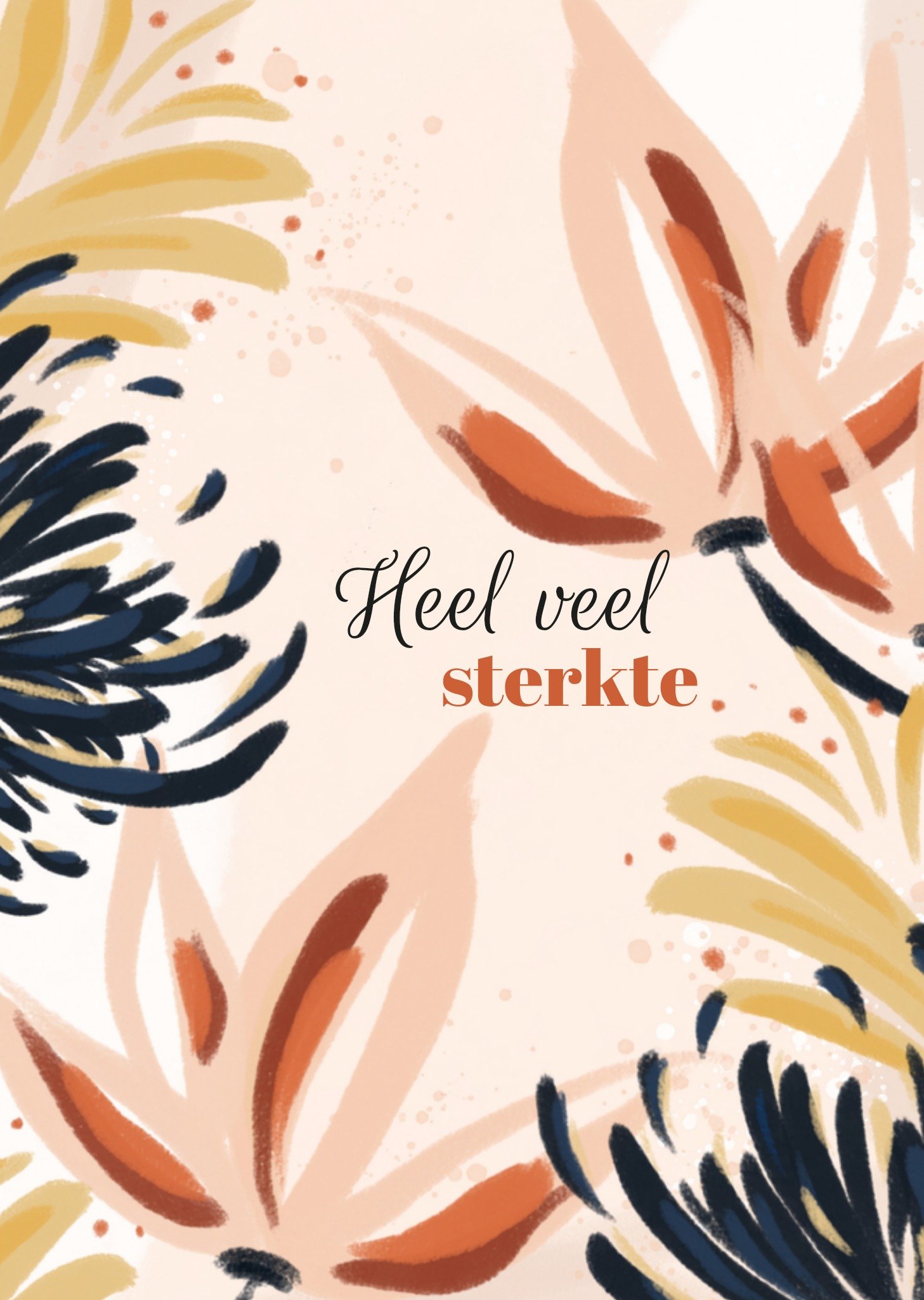 Greetz Sterkte kaart bloemen veel sterkte Standard Card