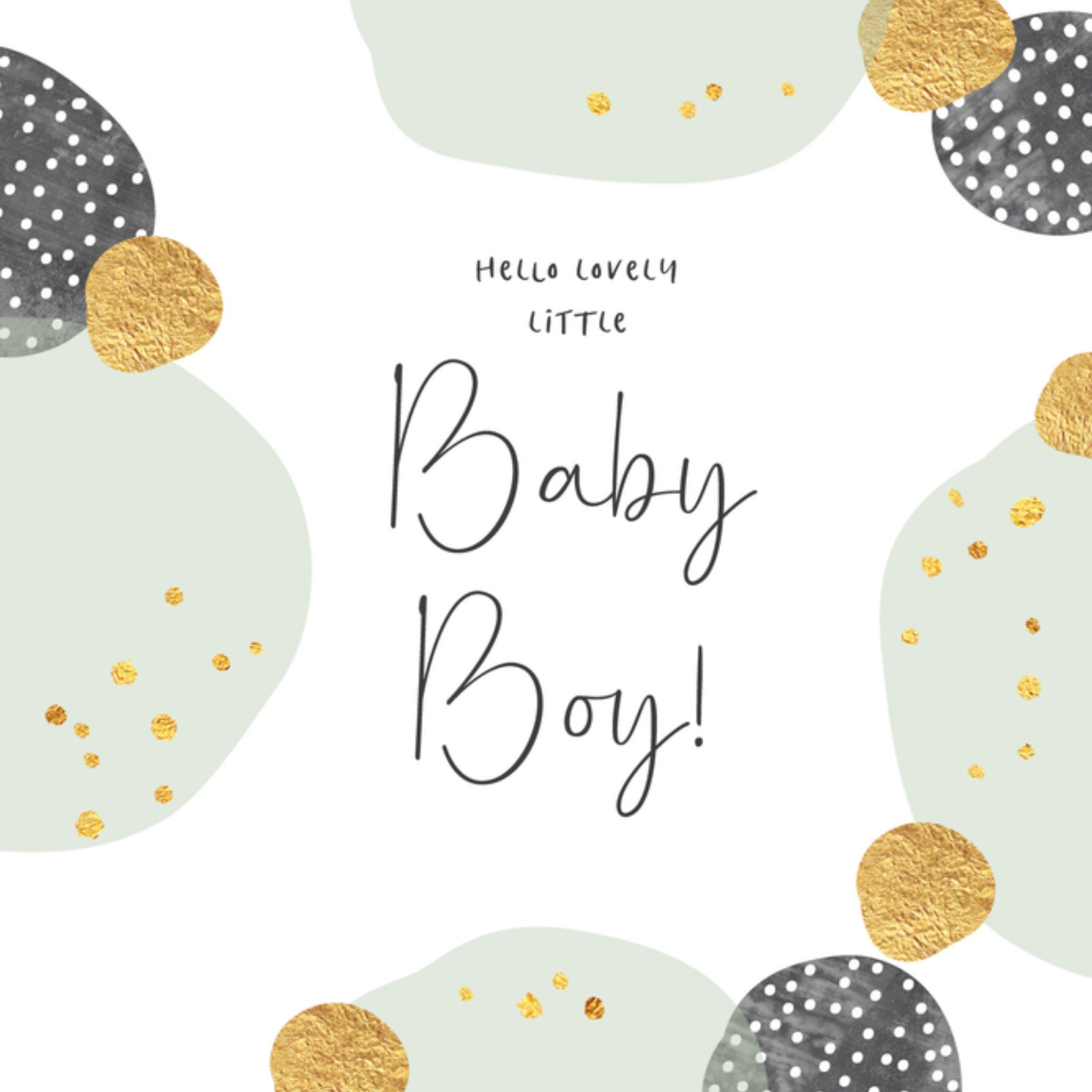 Geboortekaart Jongen Stippen Vierkante Kaart Tsjip