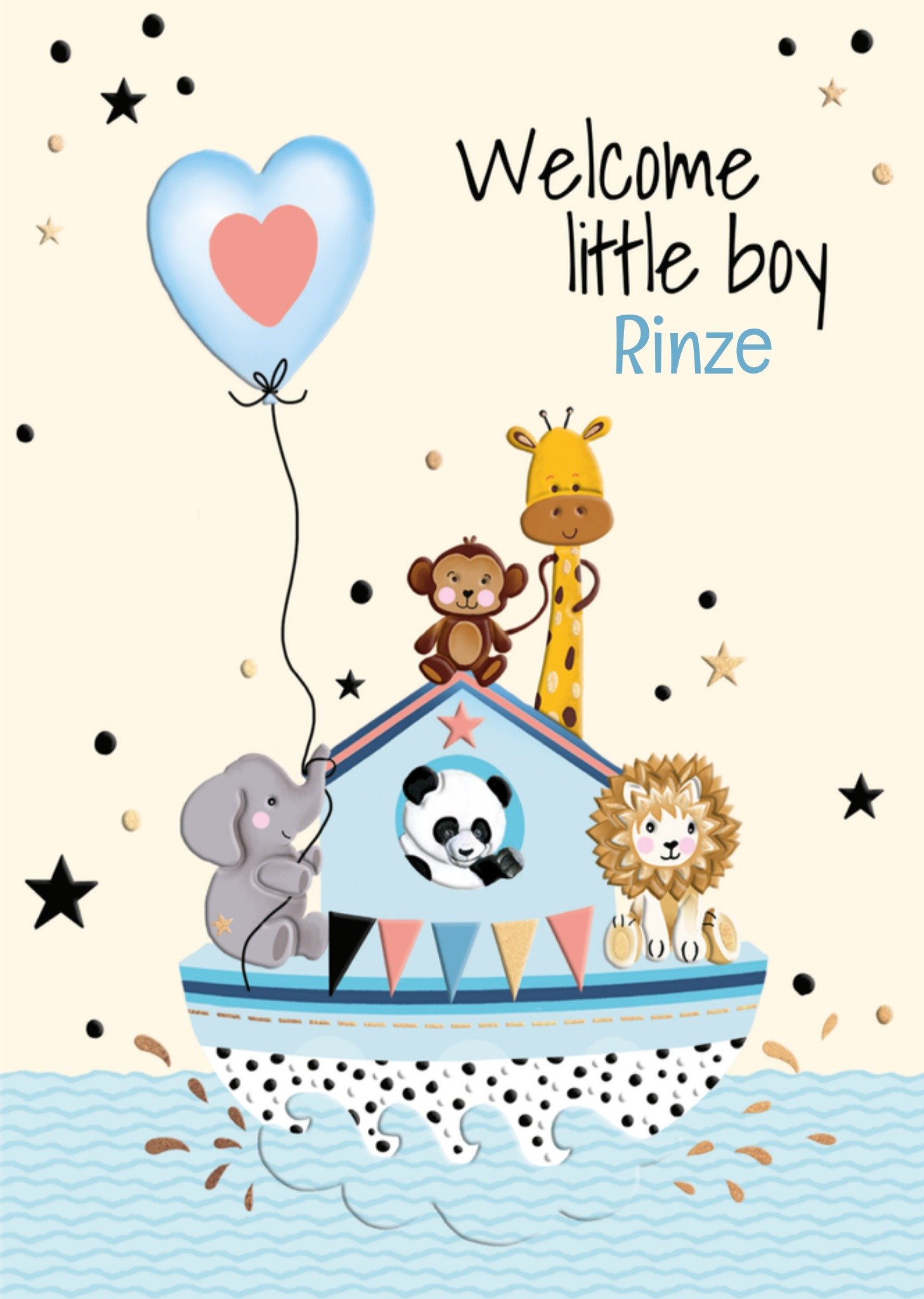 Geboortekaart Welcome Little Boy Kaart TMS