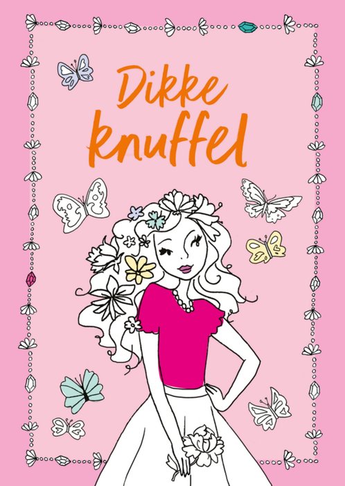 Jill | Denken aan kaart | Kleurplaat | Dikke knuffel