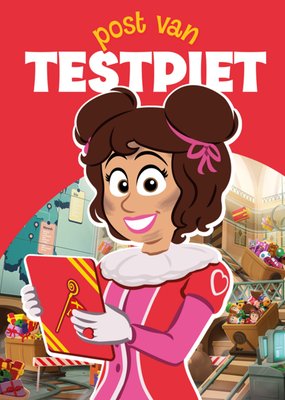 Post Van Testpiet Geïllustreerd Piet Sinterklaas Kaart