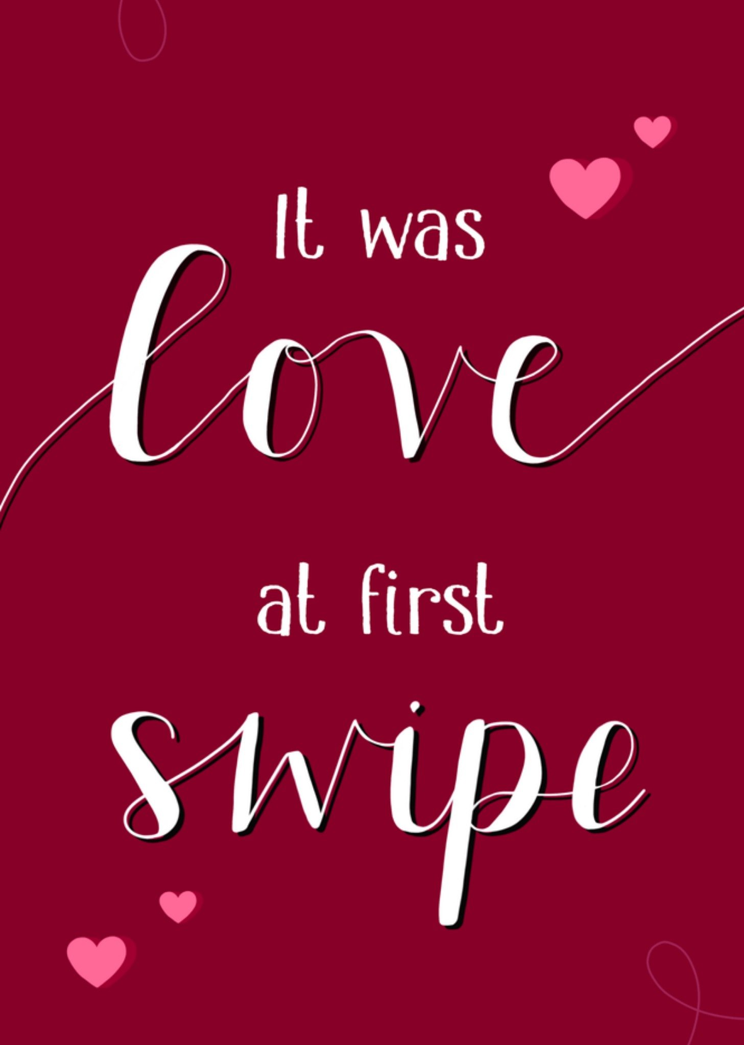 Greetz Valentijnskaart Love at first swipe Standard Card