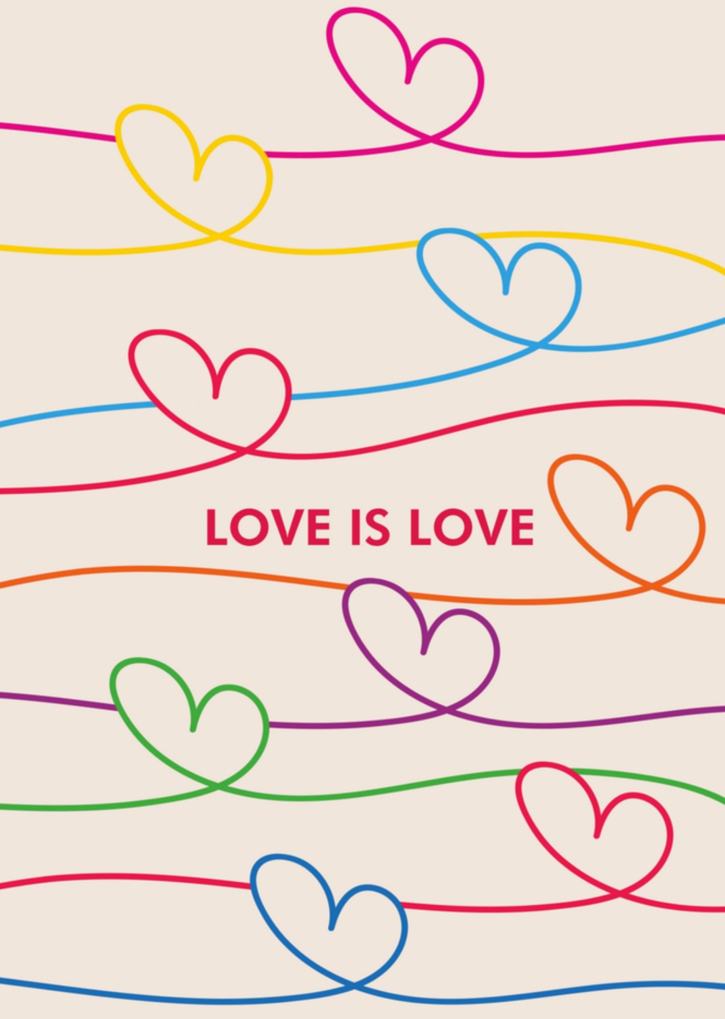Greetz Pride kaart love is love Standard Card