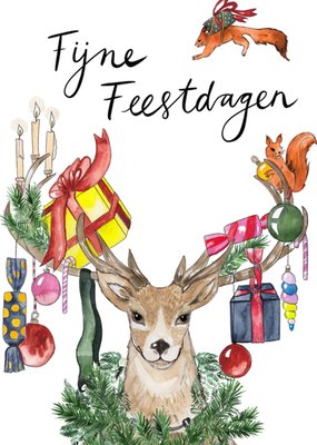 Marie Bodie | Kerstkaart | Rendier