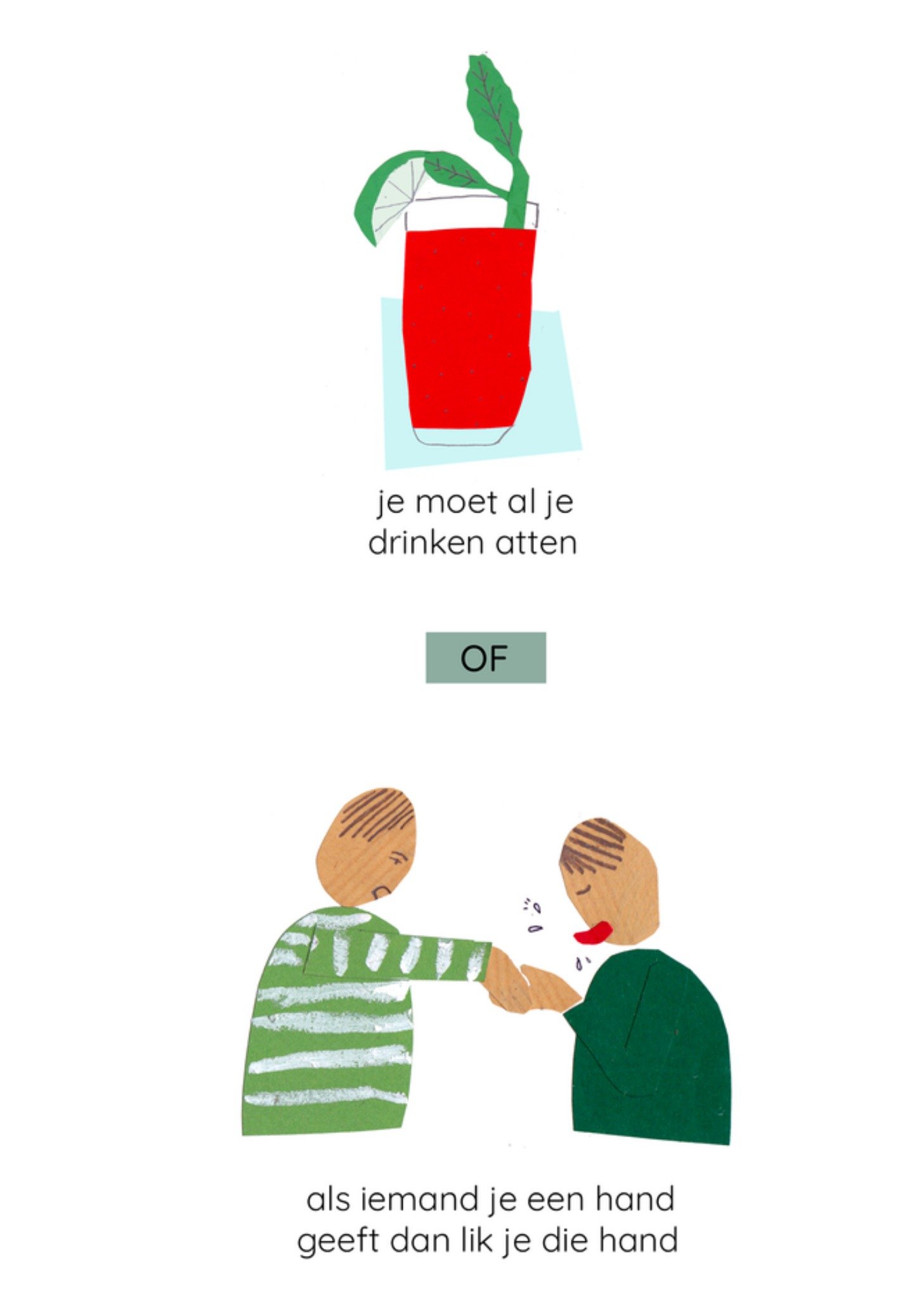 Verjaardagskaart Drinken Kaart Dilemma op Dinsdag