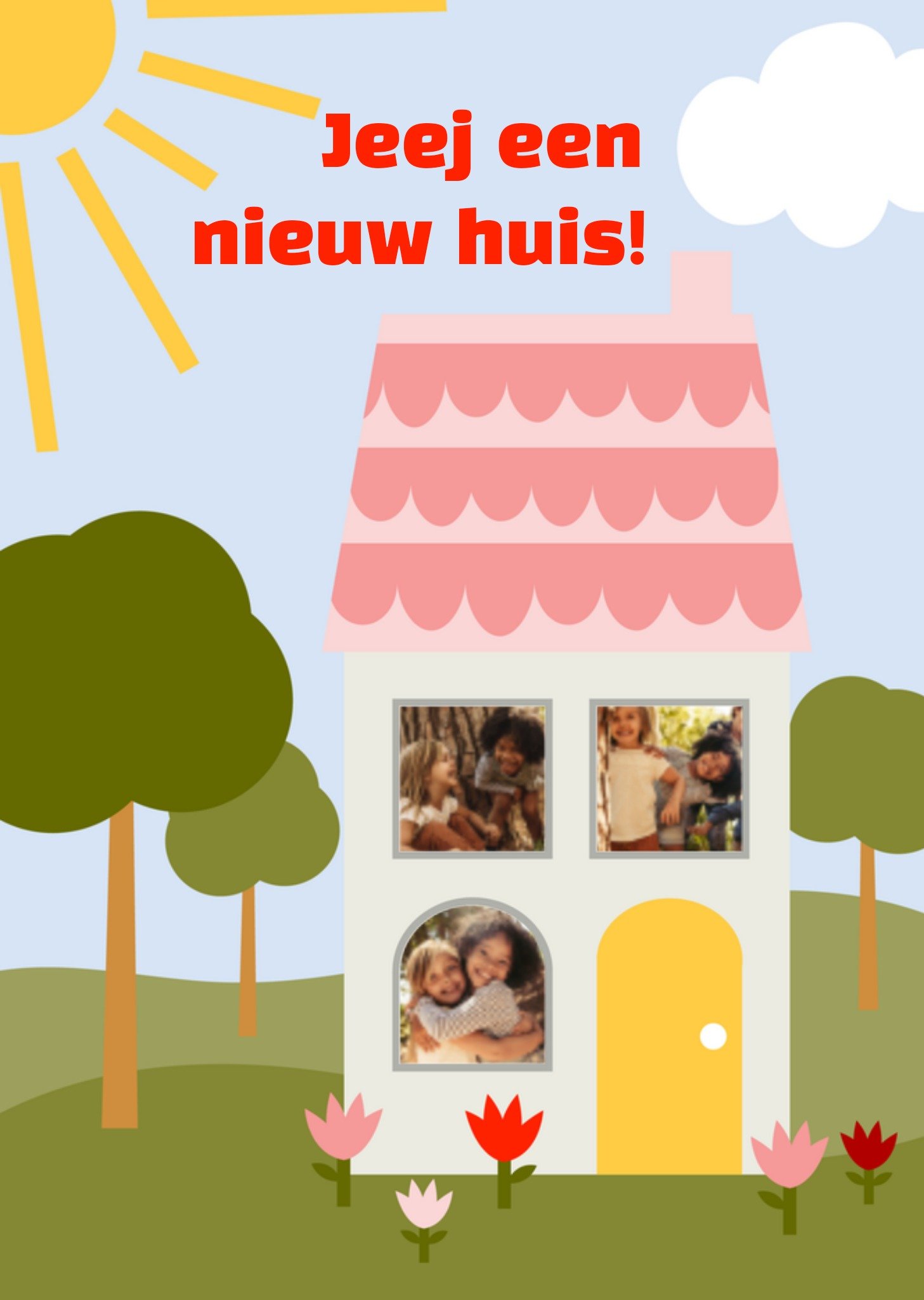 Greetz Verhuiskaart Meisje Foto Standard Card