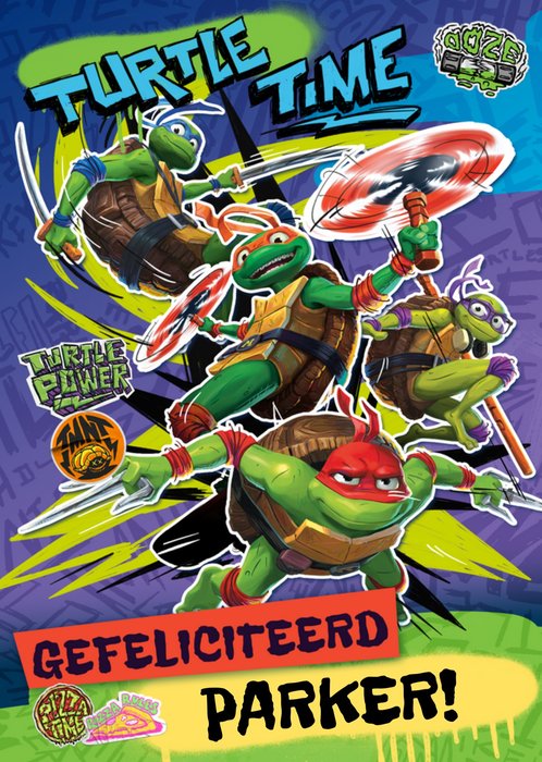 Teenage Mutant Ninja Turtles | Verjaardagskaart | Mutant Mayhem | Met naam