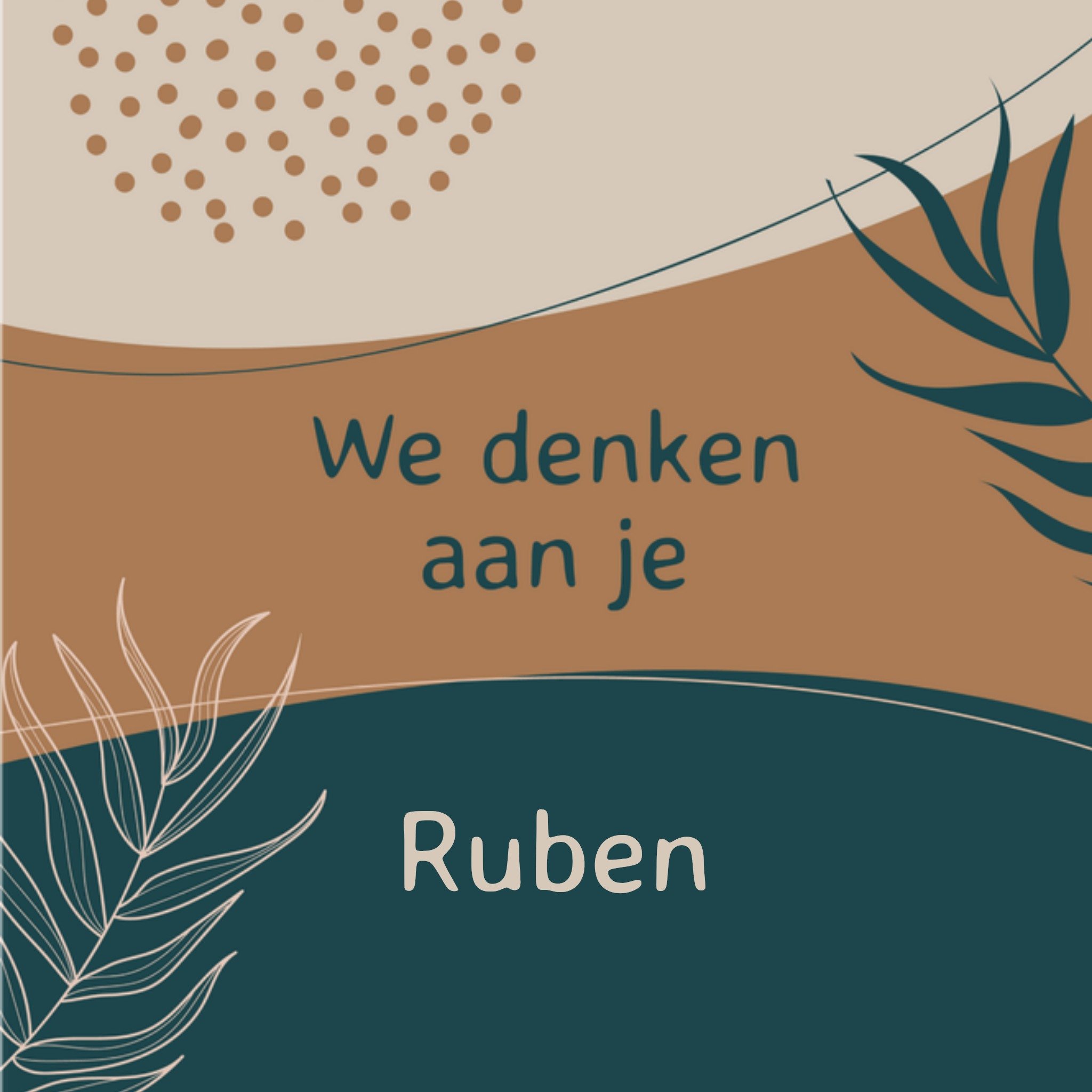 Papercute Denken aan kaart We denken aan je Met naam Vierkant