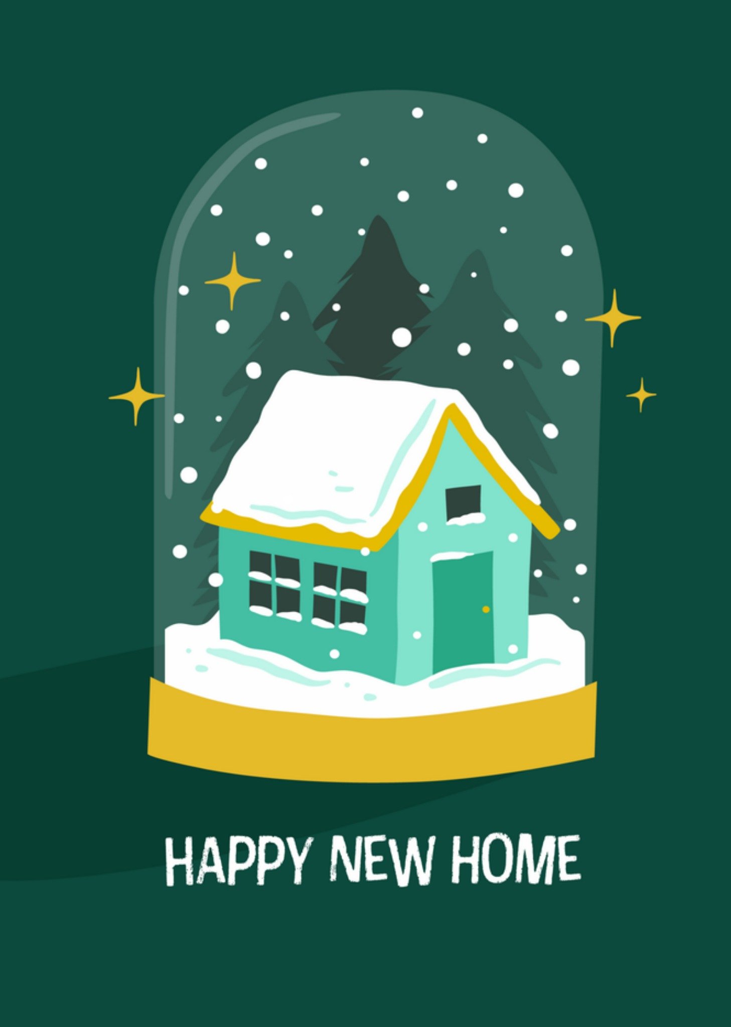 Greetz Nieuwe woning Kerst Standard Card