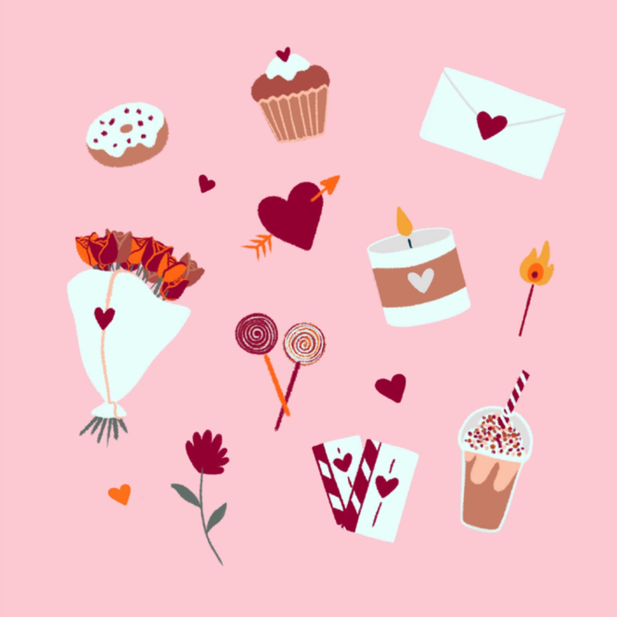 Greetz Valentijnskaart illustraties Vierkant