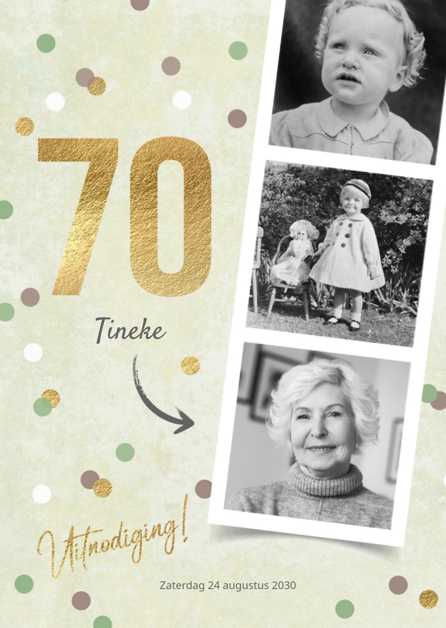 Uitnodiging Verjaardagsfeest 70 KaartLuckz