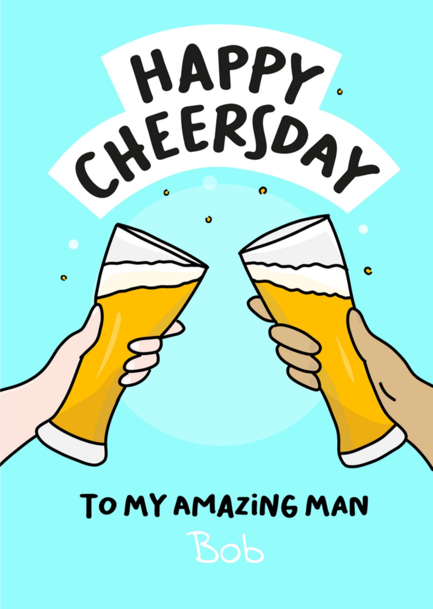 Verjaardagskaart Cheersday Aanpasbare naam Kaart Liefs Jansje