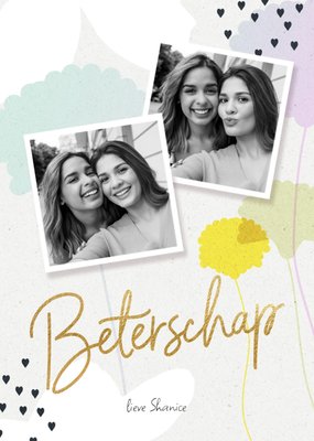 Luckz| Beterschapskaart | Beterschap met twee foto's