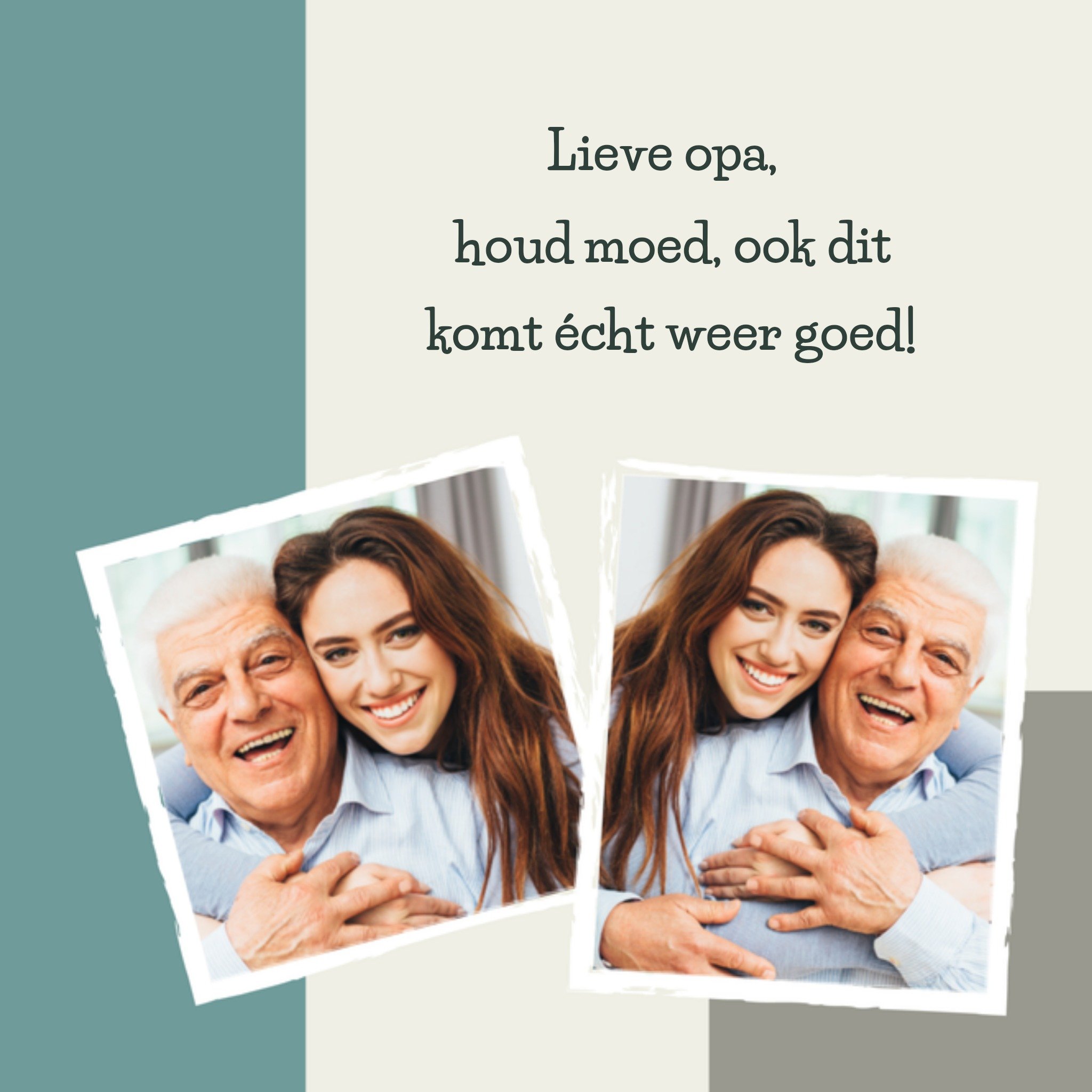 Greetz Denken aan Houd moed Vierkant