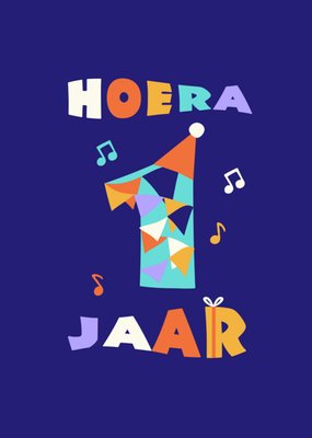 Greetz | Verjaardagskaart | Hoera 1 jaar