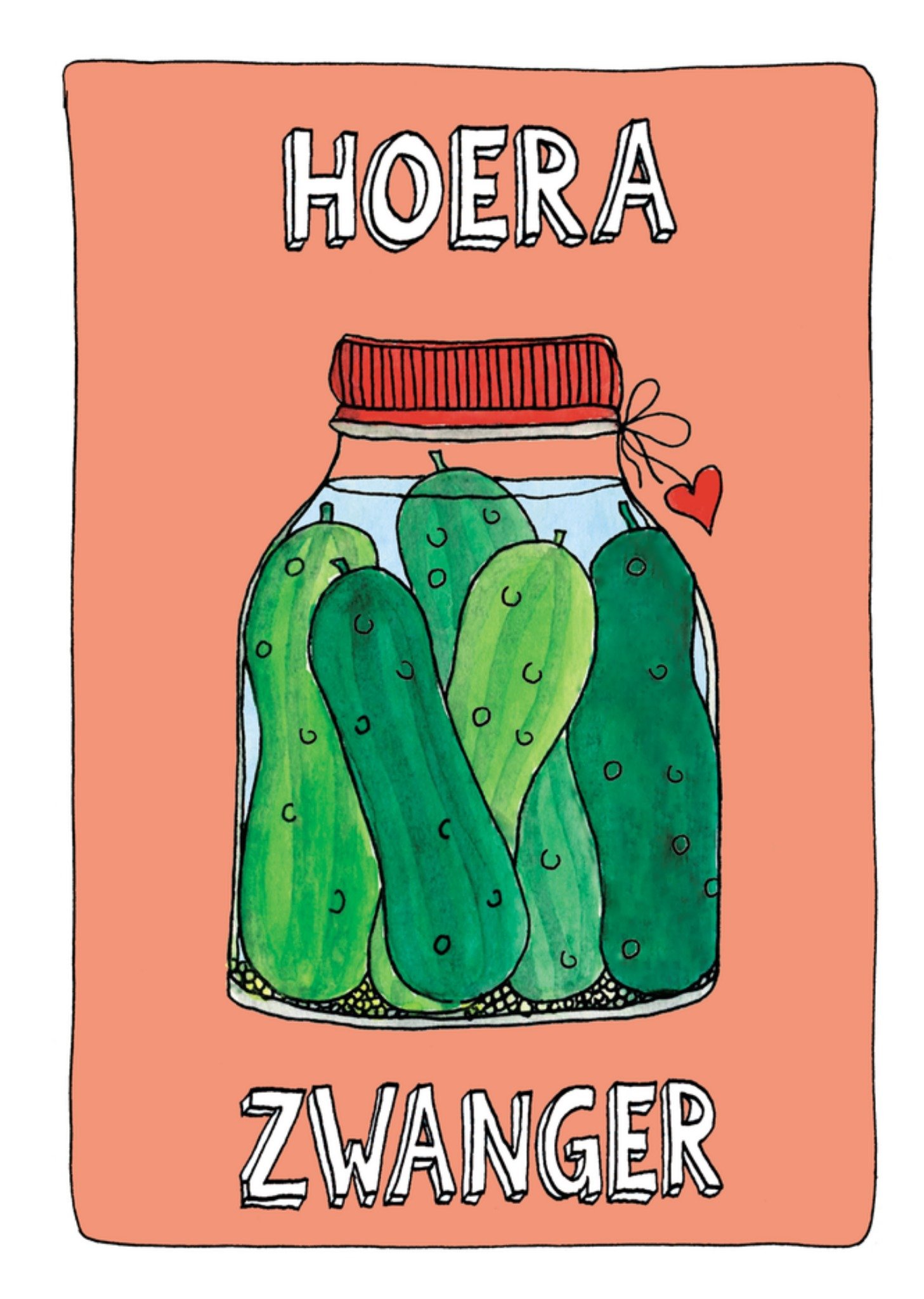 Zwangerschapskaart augurken Kaart Sandysign