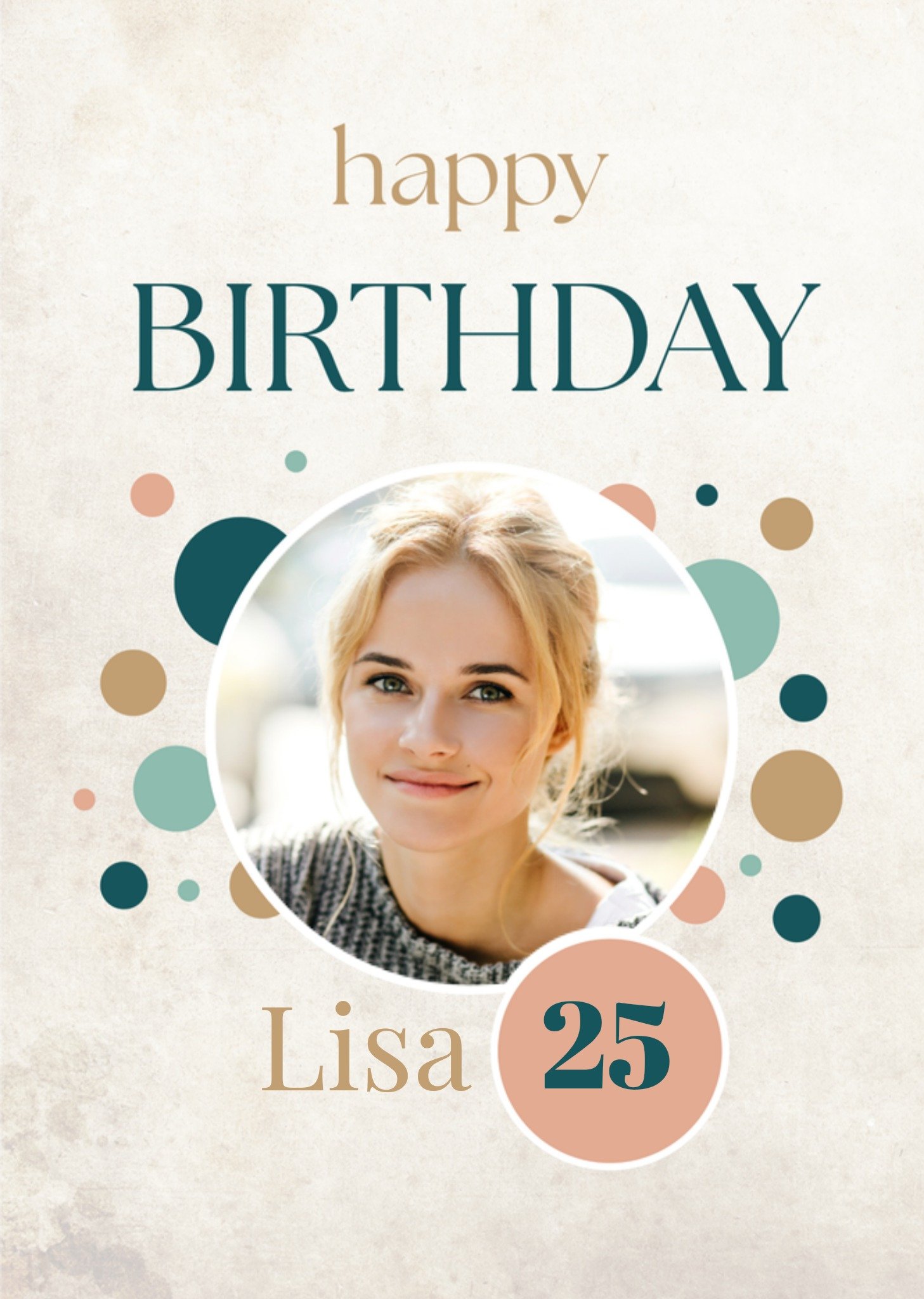 Verjaardagskaart Happy Birthday Met foto en leeftijd Kaart Papercute