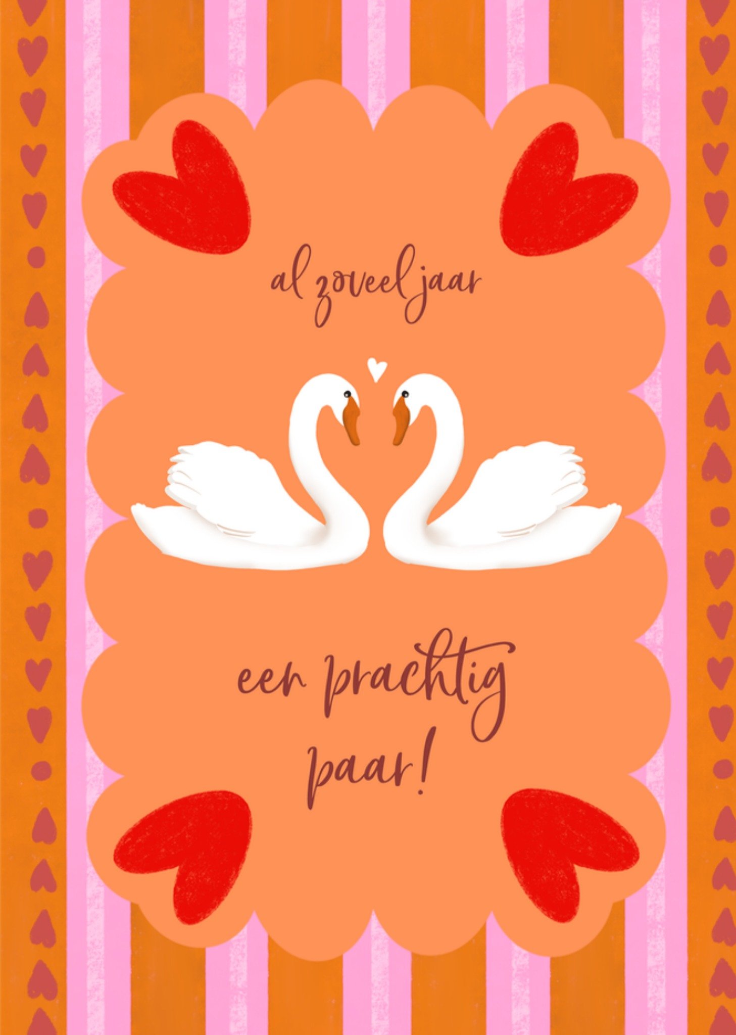 Jubileum kaart Al zoveel jaar een prachtig paar Kaart Tsjip