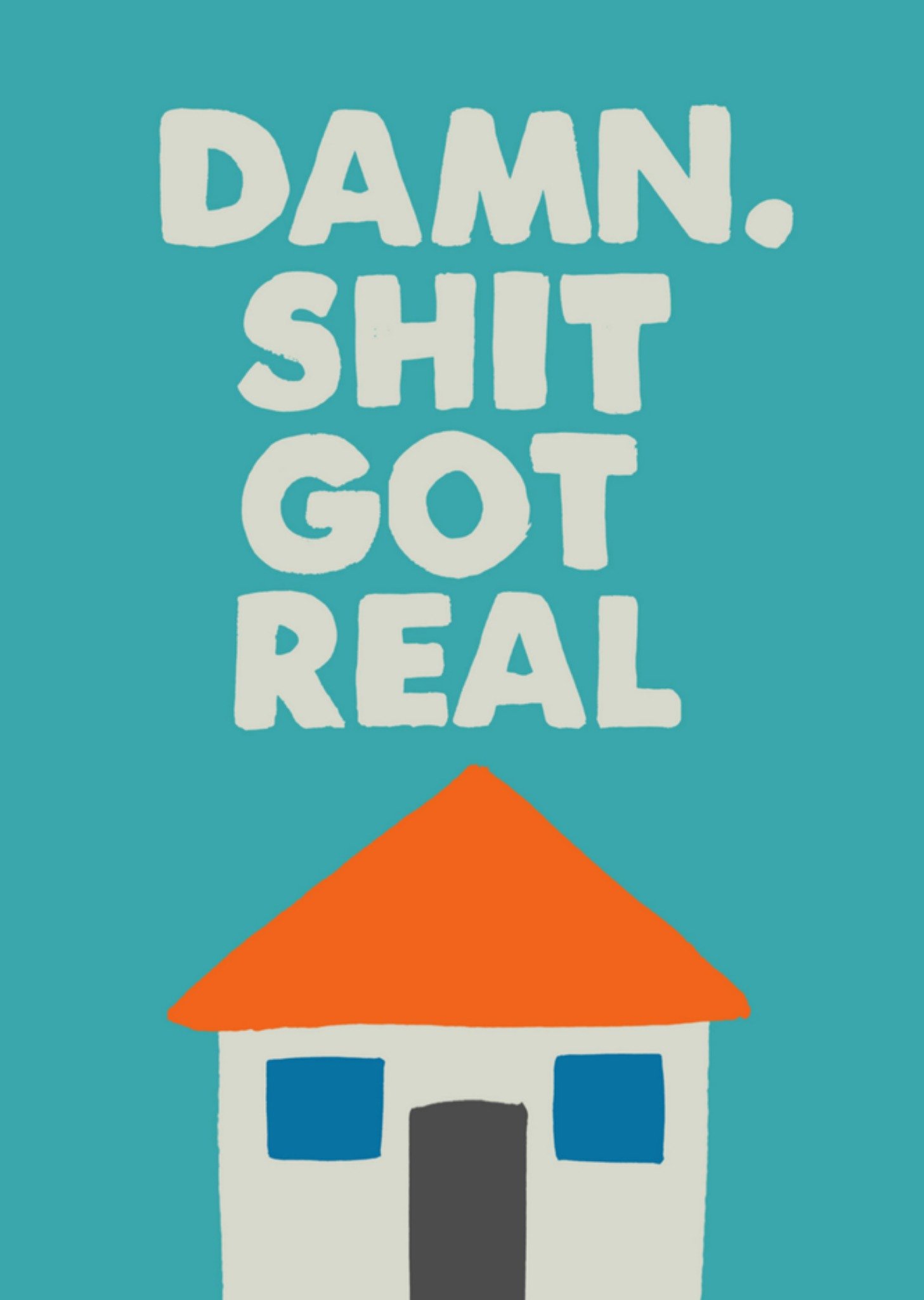 Nieuwe woning kaart huisje Kaart Jolly Awesome