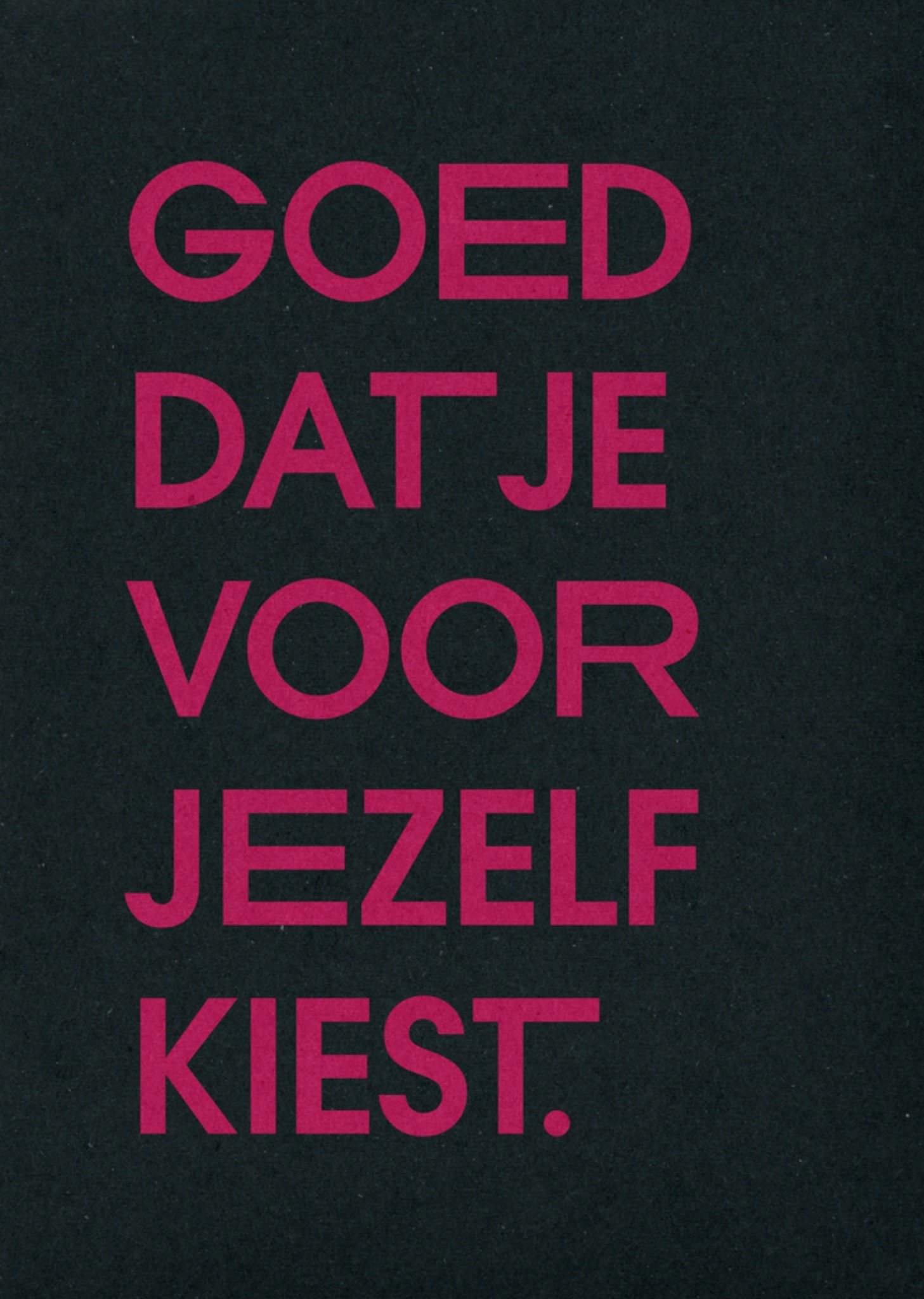 Greetz Beterschapskaart Goed dat je voor jezelf kiest Standard Card
