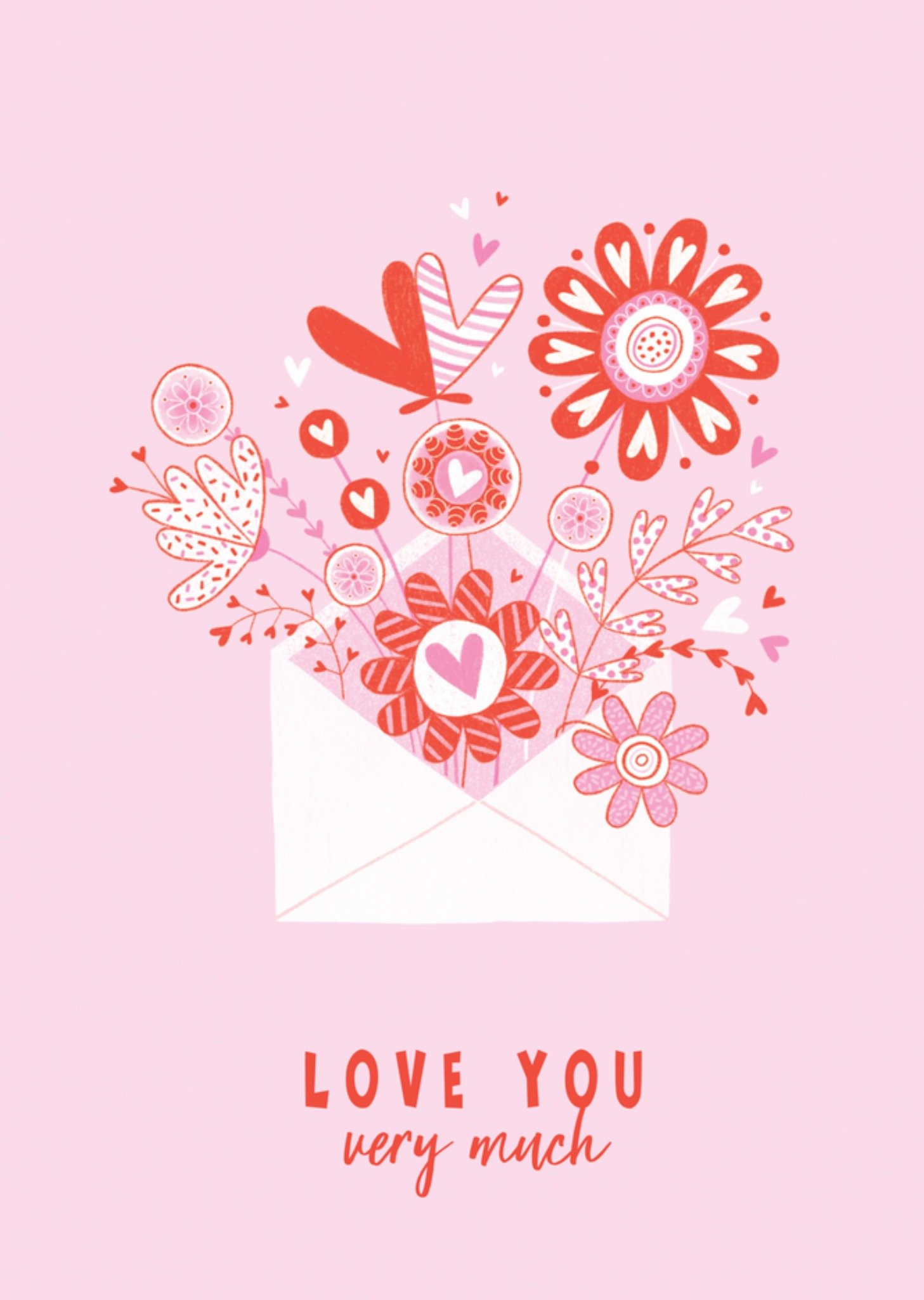 Valentijnskaart Love you Kaart Marieke Witke