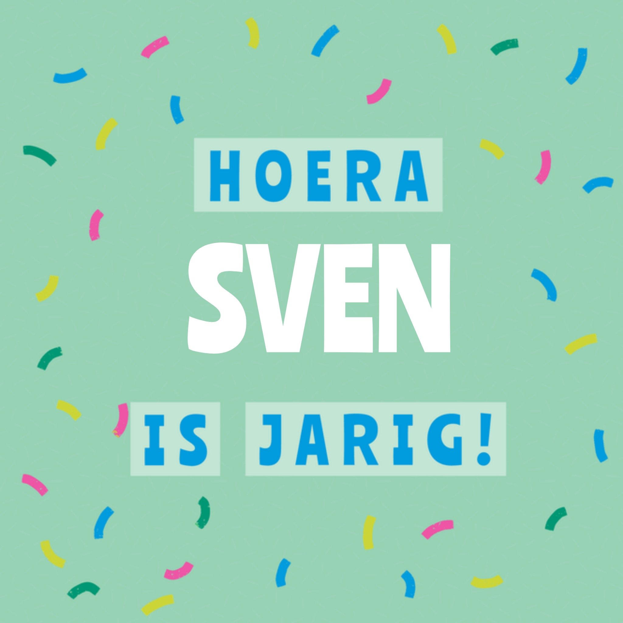 Stiching Jarige Job Verjaardagskaart Hoera Vierkante Kaart Stichting Jarige Job