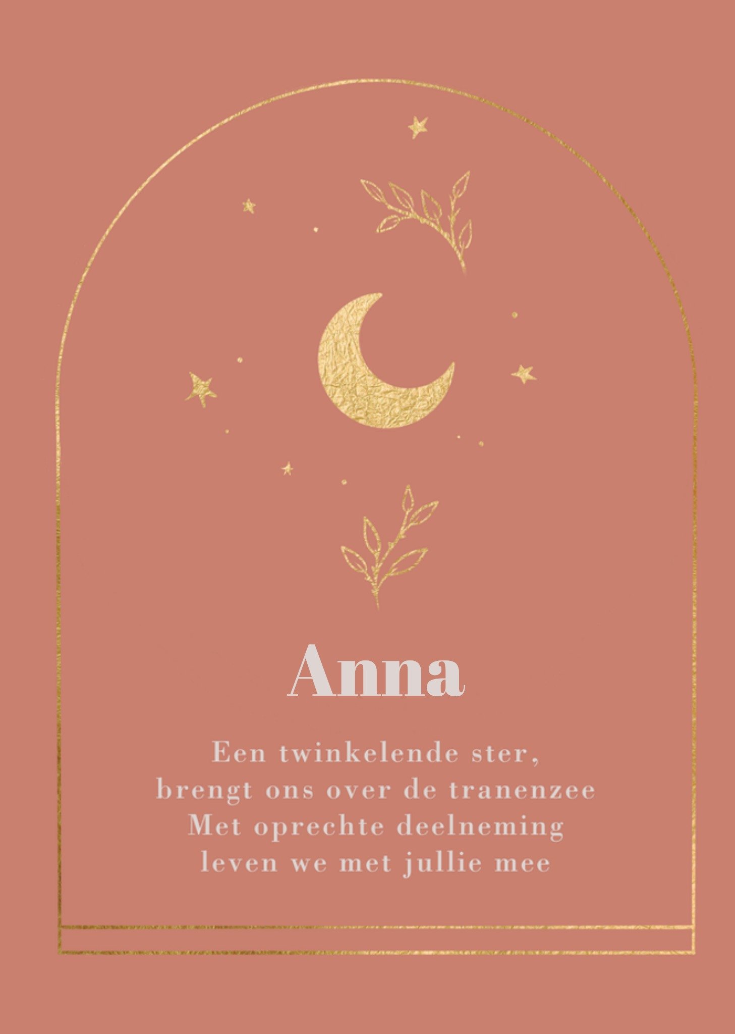 Condoleancekaart Twinkelende ster Greetz