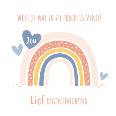 Kleine Vlindervoetjes | Geboortekaart | Regenboog kindje