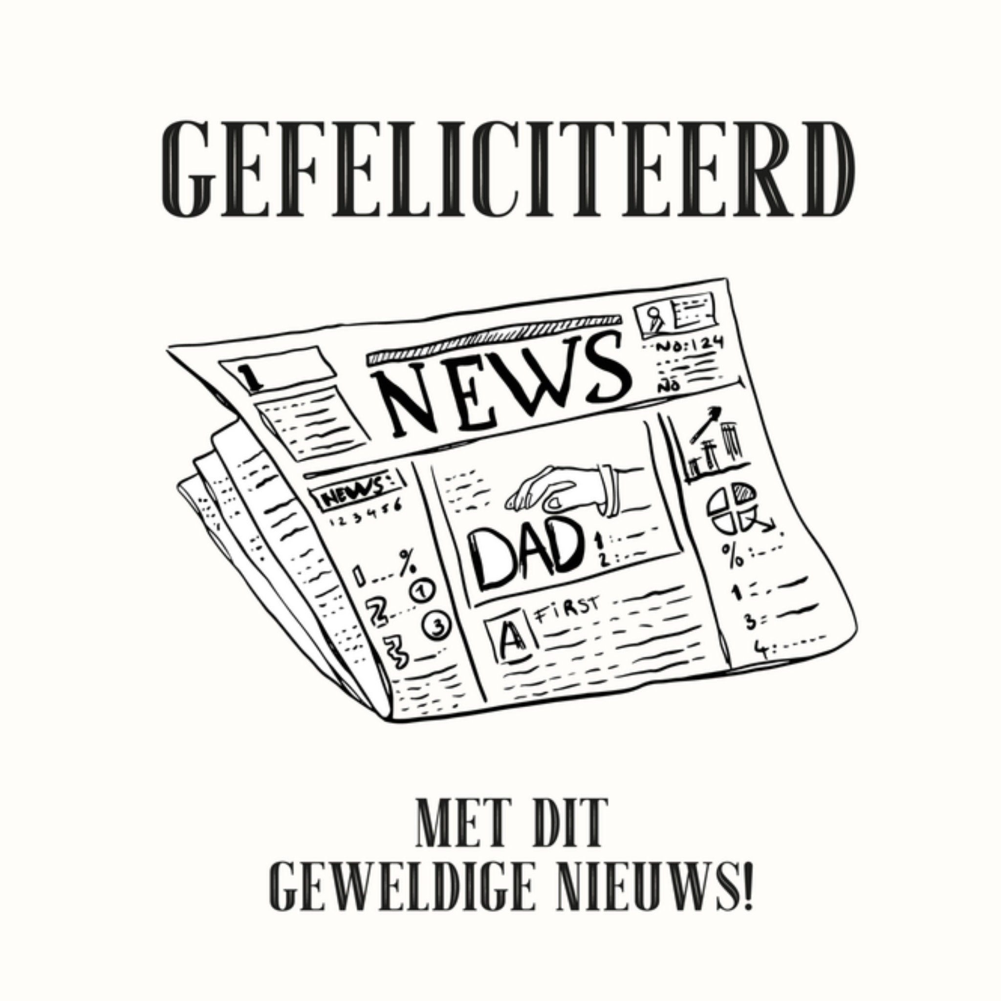 Greetz Zwangerschapskaart krant Vierkant