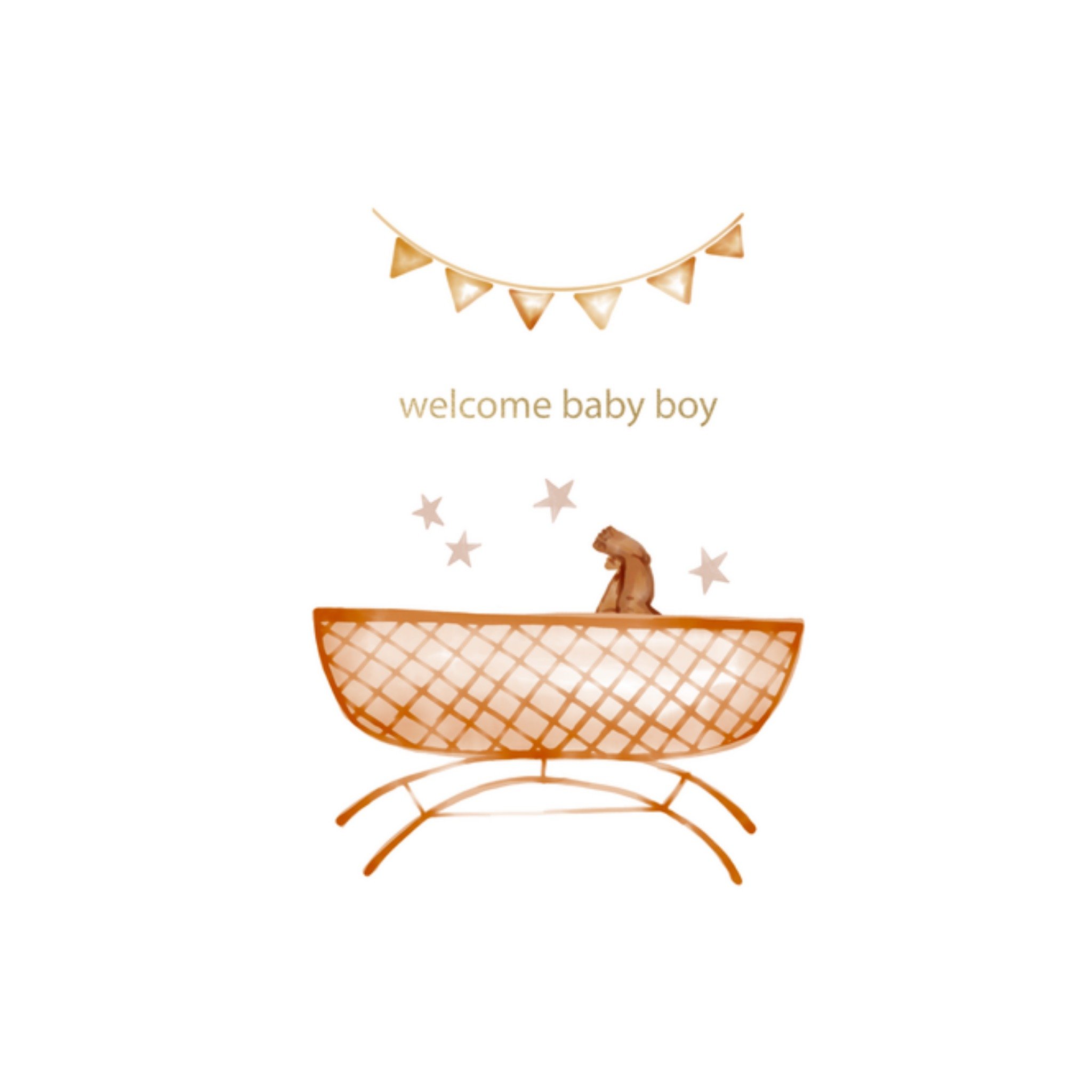 Greetz Geboortekaart Baby boy Vierkant