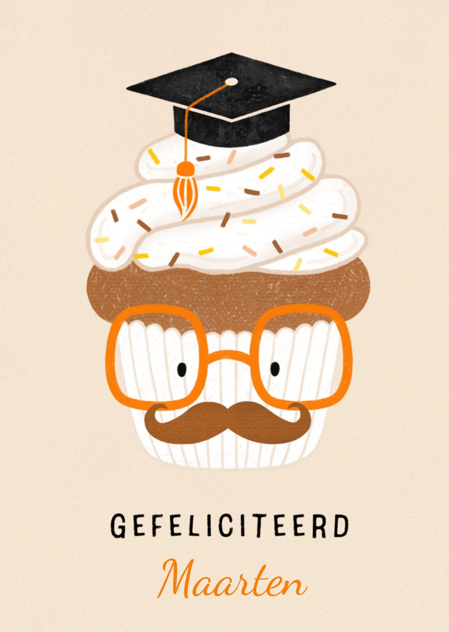 Geslaagd kaart met naam Kaart Marieke Witke