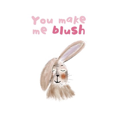 Patricia Hooning | Valentijnskaart | Konijn | You make me blush