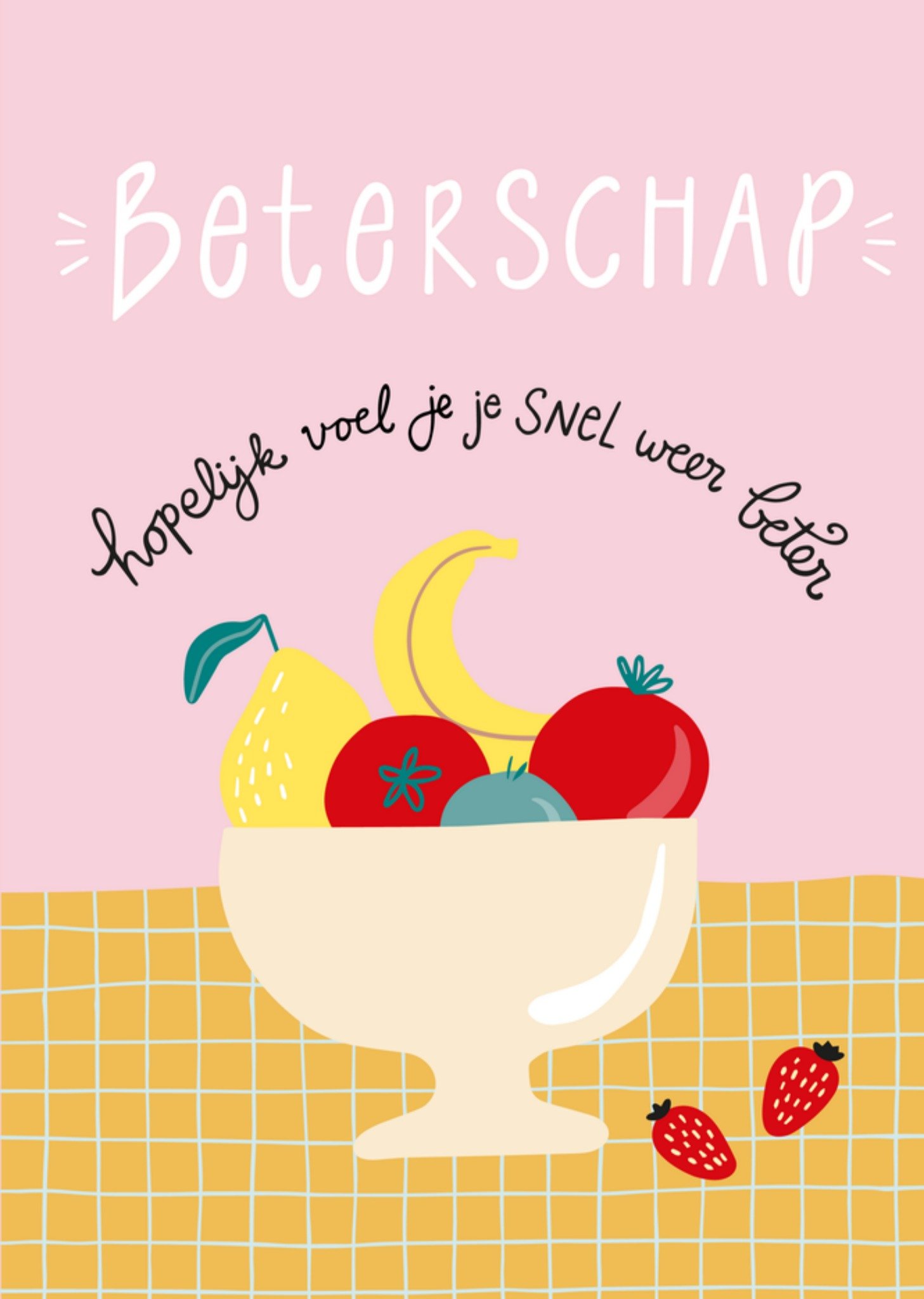 Beterschapskaart Fruit Kaart Funny Side Up