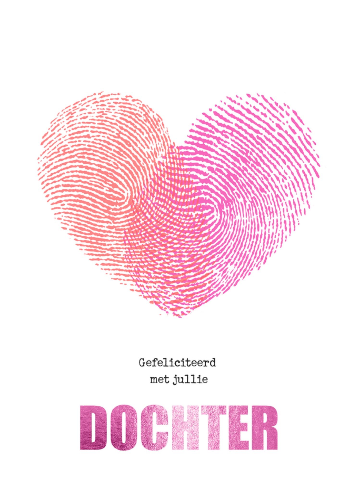 Geboortekaart Gefeliciteerd met jullie dochter Kaart Bright Spot