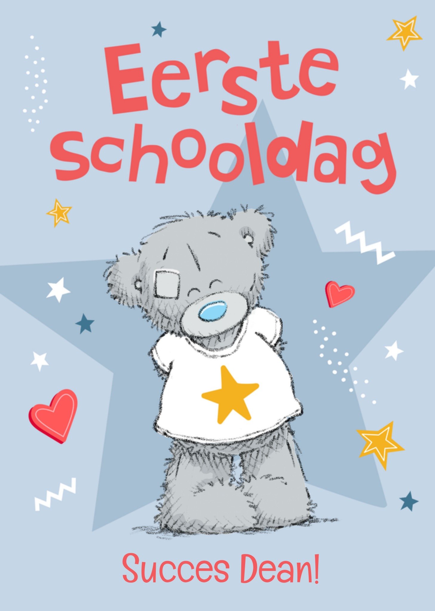Back to School Tatty Teddy Eerste schooldag Kaart Me to You
