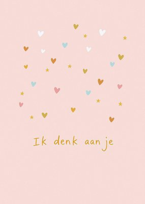 Greetz | Denken aan Ansichtkaart | Ik denk aan je | Liefdesharten