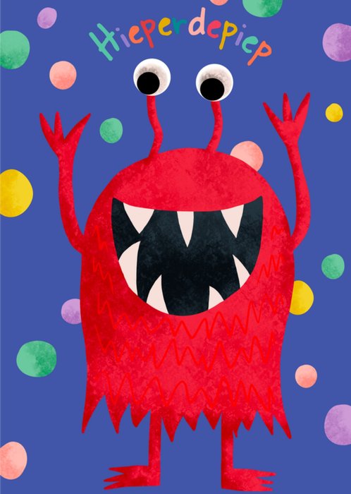 Greetz | Verjaardagskaart | Rood monster